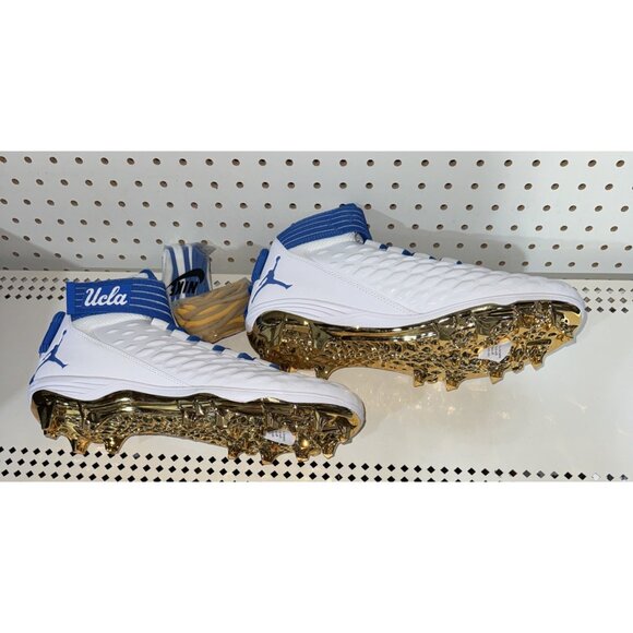 Jordan Force Savage Pro 2 UCLA Bruins PE Mens Football Cleats Size 12.5 White - Picture 5 of 12